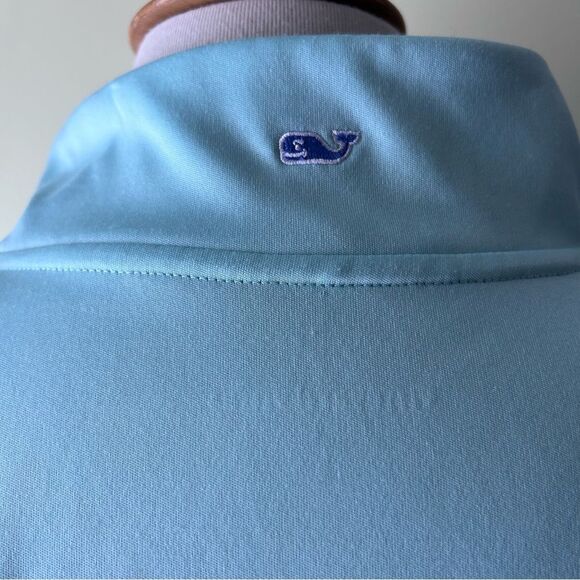 Vineyard Vines Pastel Robin’s Egg Blue Quarter Zip Long Sleeve Pullover - Large - Picture 3 of 9